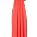 Boston Proper | Chic Hot Coral Halter Maxi Floor Length Dress Size XS NWT Photo 1