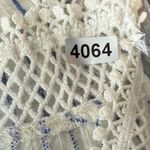 J.Crew  Beachwear XS/S Striped Crochet Trim Tunic Cover-Up‎ Dress Blue White Photo 7