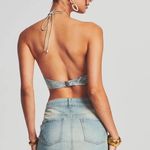 Retrofête RETROFETE Duncan Silk Top In Romano Denim Photo 4