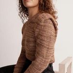 Madewell  Crewneck Space-Dyed Prentiss Pullover Puff Sleeve Wool Blend Sweater Photo 0