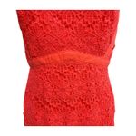 ASTR Neon Orange/Pink Lace Crochet Sleeveless Fitted Mini Dress Photo 5