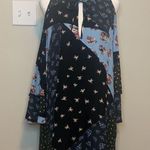 Anastasia Bird Floral Patchwork Cold Shoulder Silk Dress Parker Photo 0