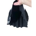 Hot Topic Black Pleated Skirt White Stripe Bottom Mini Skater Women's Medium Photo 2