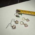 Dangle Drop Pierced Earrings Lot Of 3 Bead, Stone, Rhinestone Mix Photo 1