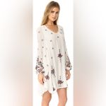 Free People  Cream Floral Long Sleeve Dress Photo 2