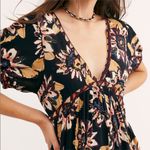 Free People NWT  On The Edge Romper Black Floral Size Medium Retail $108.00 Photo 1