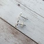 Dainty Silver Tone Starfish Earrings for Pierced Ears Photo 5