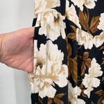Old Navy Fit & Flare Jumpsuit Womens Small Black Floral Rayon Flutter Sleeve NEW Photo 3