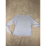 Eileen Fisher light blue linen slub organic cotton light weight sweater Small Photo 4