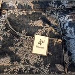 Time And Tru  Printed Denim Shorts With Pockets Size 8 Womens 5 Pockets New Photo 5