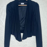 Cazinc The Label Women's Black Cropped Open Front Blazer Jacket Size 8 Photo 0