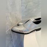 Isola Silver Scalloped Maria Loafer Slip On Flats Shoes 8 Photo 6