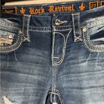 Rock Revival Women Size 27 Western Embroider‎ Jaylyn Skinny Denim Jeans Mid Rise Blue Photo 4