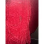 Marguerite's Burgundy Red‎ Cardigan Sweater Faux Fur Collar Zip Up Red Size L Photo 7