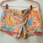 Lilly Pulitzer  The Walsh Short Tini Bikini Blue Pink Fish Print Womens 2 Photo 0