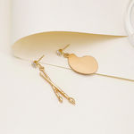 Asymmetrical Artist Earrings- Gold Art Palette Painter Paint Brush Jewelry Gift Photo 3