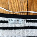 Paper Crane  NWOT Black White Striped Pullover Sweater Size L Photo 4