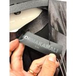 Norma Kamali Obie Split-Neck Lamé Midcalf Dress Metallic Bronze Womens Sze Small Photo 4