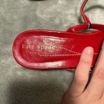 Kate Spade Red Sandals T-Strap Ankle Photo 2