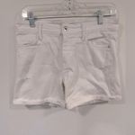 Pilcro and the Letterpress Anthropologie Pilcro Slim Boyfriend White Denim Shorts 27 EUC Photo 2