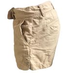 J.Crew  Linen Cotton Tan Shorts with Tie Belt Women's Size 2 Photo 2