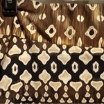 Cato  Womens Maxi Skirt Sz Large High-Low Hem Geometric Brown Tan‎ Stretch Earthy Photo 3