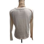 AA‎ Lace Trim Long Sleeve Top Cream Cotton Casual Classic Womens White Size M Photo 2