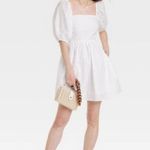 A New Day White Puff 3/4 Sleeve Dress from Photo 2