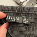 Nasty Gal  Black Poplin Cup Detail Bralette Crop Top Photo 7