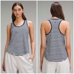 Lululemon Love Tank Top True Stripe True Navy White Plus Size 14 NEW $38 Cotton Photo 1