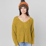 Free People  Gold Show Sunday Shore Pullover Sweater Photo 1