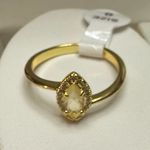 Stunning Setting Lab Created Yellow Citrines and White Topaz on a Solid .925 GP Gold Photo 2