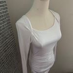 The Line By K Ruched White Mini Dress Photo 3
