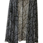 KILLSTAR  Black Grey Branch Print Sheer Kimono XS/Medium Obscurum Chiffon Photo 0