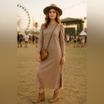 Universal Threads Universal Thread Cotton Maxi Dress Cottagecore Boho Long Sleeve Normcore Scandi Photo 1