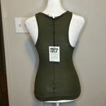 Pam & Gela Skinny Rib Tank in Army NWT Size P Extra Small Photo 4
