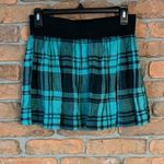 American Eagle  Skirt womens XS Green Black Plaid Button‎ Front Skater Skirt NWT Photo 1