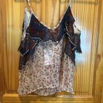 Free People ‘All Things Sheer’ Floral Camisole Tiered Tank Sheer Top Purple M Photo 6