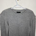 House of Harlow  1960 Heather grey 100% cashmere layered shoulder cap sweater S Photo 3