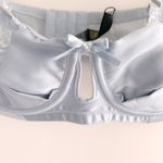 House of Desire Sienna Satin & Lace Bra Blue Romantic Underwire Size 3X/4X NEW Photo 9