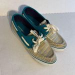 Sperry Top-Sider Bahama 2-Eye Teal Yellow Casual Boat Shoe Women’s 7.5 Preppy Photo 0