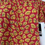 Wrangler  Retro Women's Western Red Blouse Off Shoulder Hat Red Rodeo Photo 6