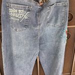 Ed Hardy 🔥 NWT  Iconic Embroidered Dragon/Eagle & Script Jeans - Y2K Essential! 🔥 Photo 3