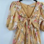 Abercrombie & Fitch  Mini Dress Floral Baby Doll Cinch Front Puff Sleeve small Photo 2