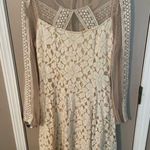 Ryu  velvet burnout & lace long sleeve mini dress Photo 0