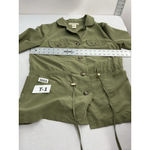 Requirements Womans  Jacket Small Green Button Up Draw String Waist Photo 4