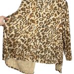 Chico's Chico’s Ocelot Animal Print Stretchy Mesh Open Front Long Sleeve Cardigan Photo 11