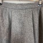 Vintage Wool Skirt Gray Pleated Simple Classic Modest Lined Professional Office Size L Photo 10