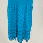 Missoni  Zig Zag Turquoise Blue Knit Flawed Dress size Medium Photo 5