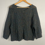 Anthropologie Sweater Womens M Far Away From Close Wool Blend Cardigan Cableknit Photo 0